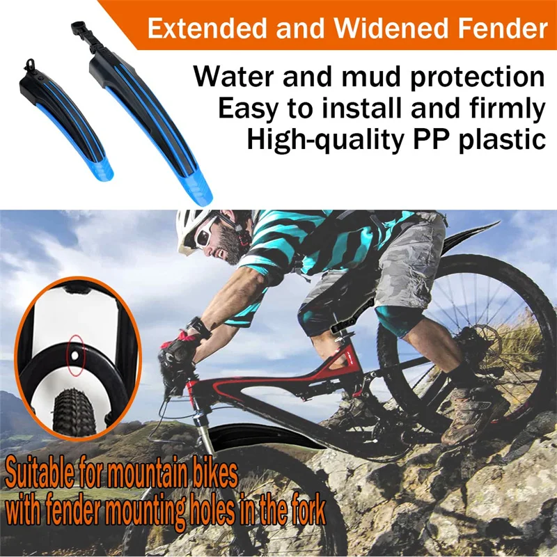 2pcs Bicycle Mudguard Mountain Road Bike Fenders Set For Front Rear