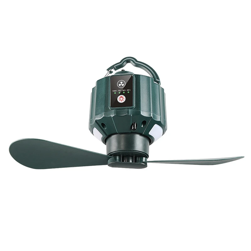 

Multifunctional 2In1 Electric Fan USB Recharge Portable Air Cooling Fan Outdoor Camping Ceiling Fan With Light
