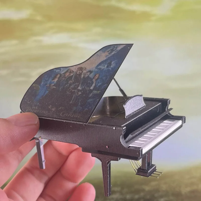 

Цельнометаллическое пианино Metalhead из нержавеющей стали, Модель для сборки своими руками, трехмерная металлическая игрушка-пазл 3D без клея
