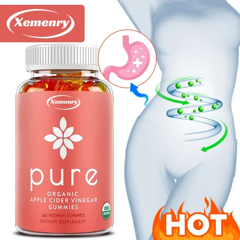 Pure ACV Apple Cider Vinegar Gummies Accelerate Weight Loss Whiten Skin Support Natural Digestion