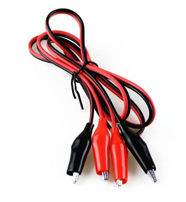 1Pcs 1meter Double Red and Black Banana plug Clips Crocodile Cable Alligator Jumper Wire Test Leads
