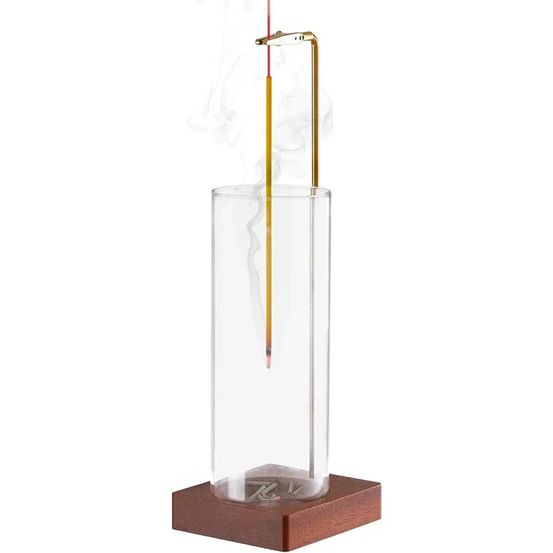 

Стеклянная Современная Пылезащитная деревянная курильница Insence для дома медитация комната спальня гостиная спа Йога