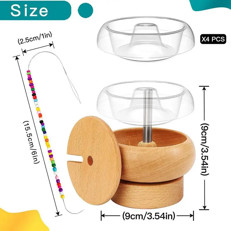 Bead Bowl Spinner DIY Jewelry Tool and Beads Kit Spinner Bead Bowl for  Crafting Project Clay Beads Sewing Necklace Workshop - AliExpress
