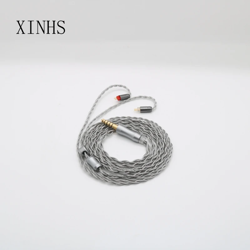 

4 Cores Graphene Alloy Silver Plated Wire MMCX 0.78mm 2 Pin Replacement Headphones Cable Audio Upgrade Cable