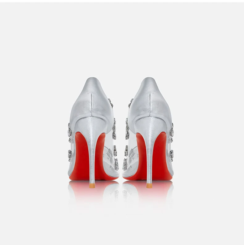 PlatiNum Red Sole Stiletto Heels - Top View