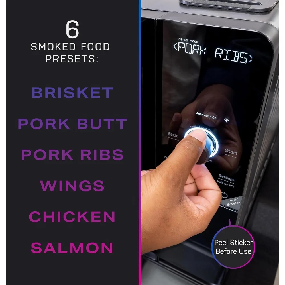 Profile Smart Indoor Smoker with Active Smoke Filtration, Precision Smoke Control, 5 Settings