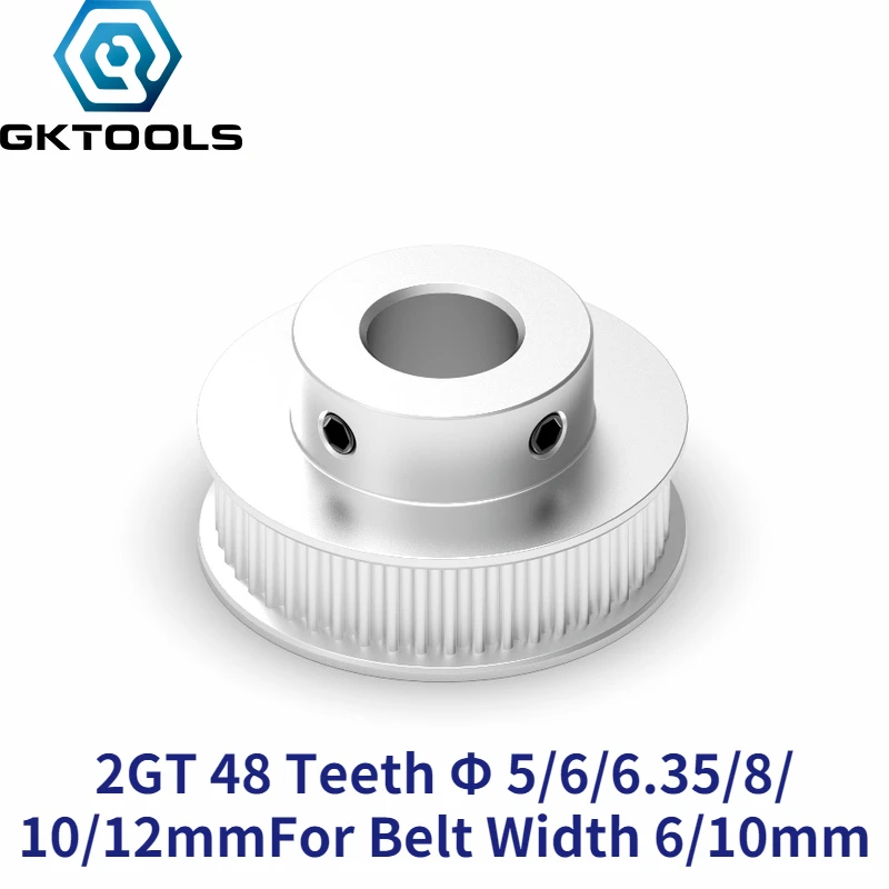 Зубчатый шкив GKTOOLS GT2 2GT с 48 зубьями отверстие 5/6/6/8/10/12 мм синхронные колеса ширина 6