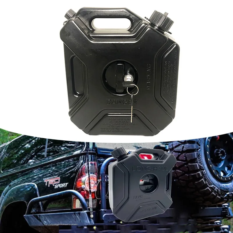 New 5L Portable Jerry Can Gas Fuel Tank Plastic Petrol Car Gokart Spare Container Gasoline Petrol Tanks Canister Motorcycle