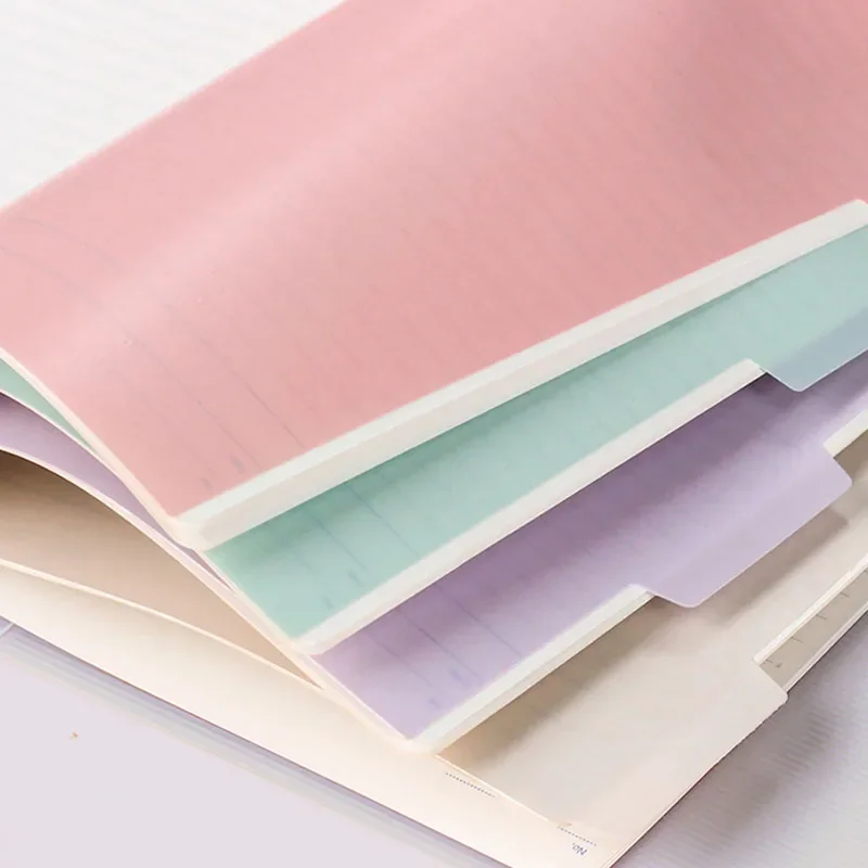 Candy Color Dividers A4 B5 A5 Planner Index Divider Page Plastic Classification Page Tab Bookmark Planner Inserts 8 Pcs/set 4