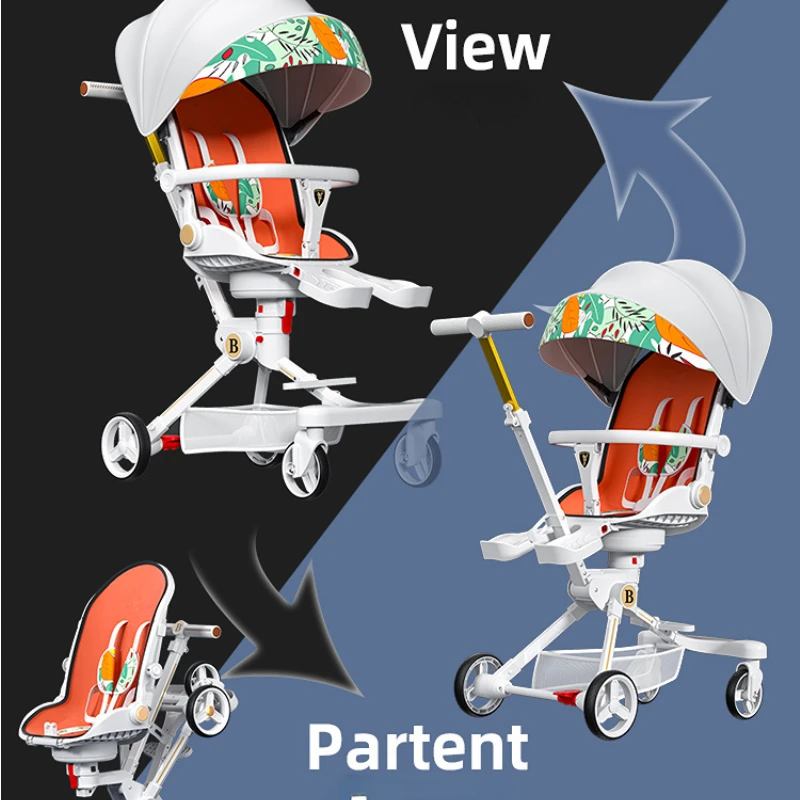 Baby stroller four wheels Shock absorption Portable foldable Stroller Lightweight travel children's Trolley cart