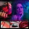MLSMILE Halloween Makeup Set Plasma Lipstick Eyeshadow Stick Nail Sticker Combination 3