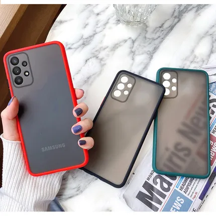 Durchscheinende matte Handyhülle für Samsung A23 A12 A42 A32 A52 A72 A53 A11 A21S A31 A52 A51 A71 5G Galaxy Note 20 S20 FE S21 Abdeckung – Detail 2