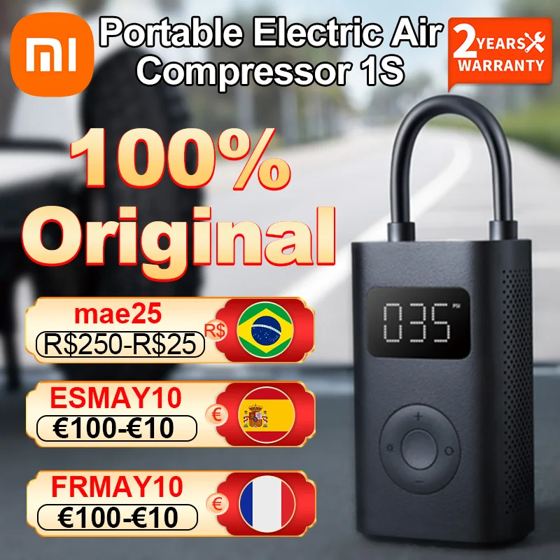 Xiaomi Mini Portable Air Pump 2 Mijia Electric Air Compressor Treasure Type  C Multitool Inflator For Automotive Car Ball From 42,96 €