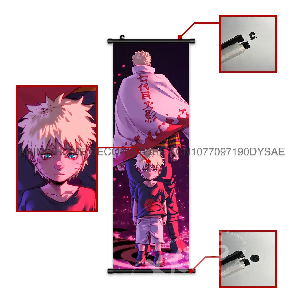 Anime Wall Art: Uchiha Itachi, Haruno Sakura, Shikamaru & Orochimaru Hanging Decor
