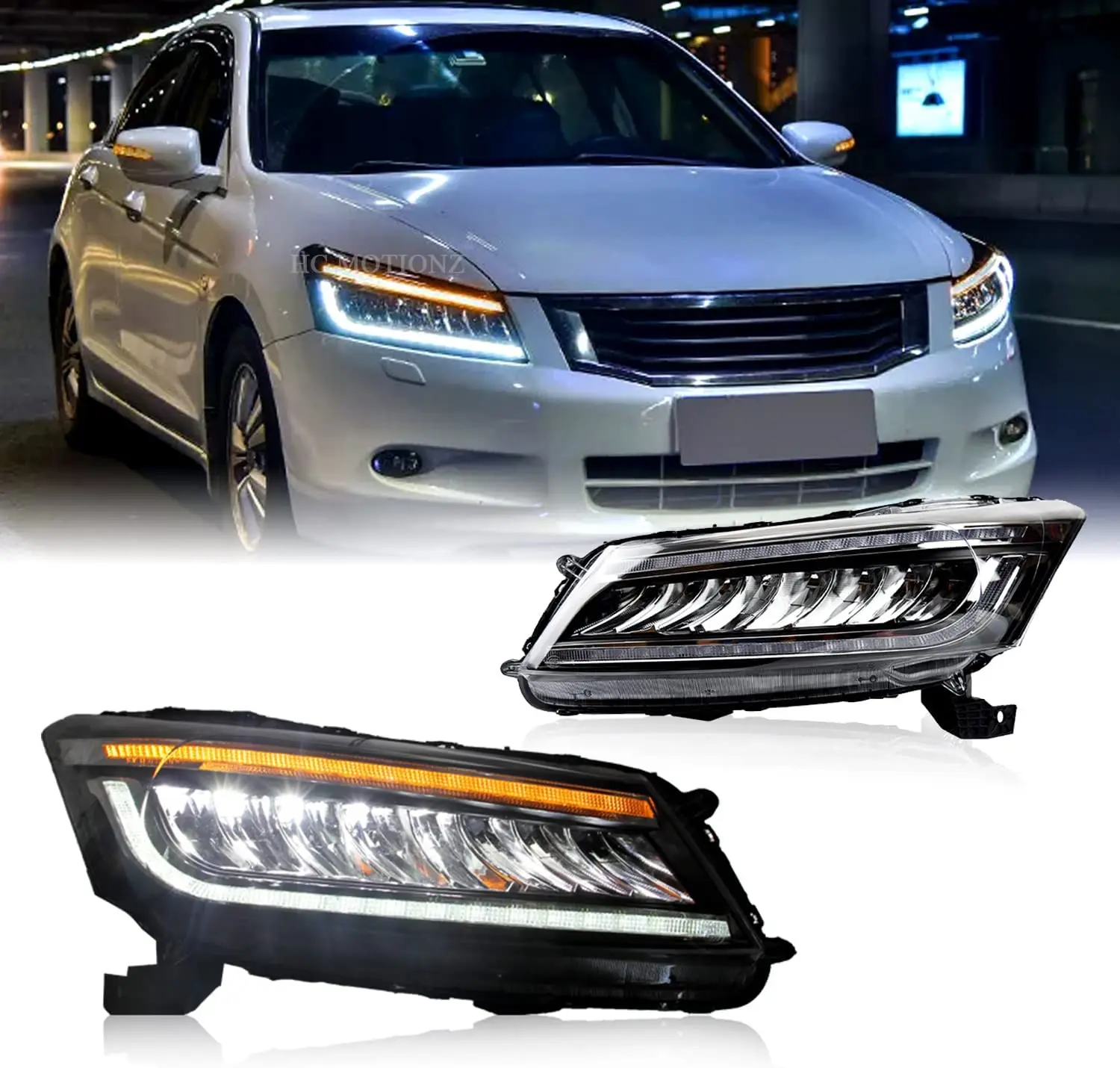 HeadlightsforHondaAccord8thGen200820124DrSedanNOTfit2Dr