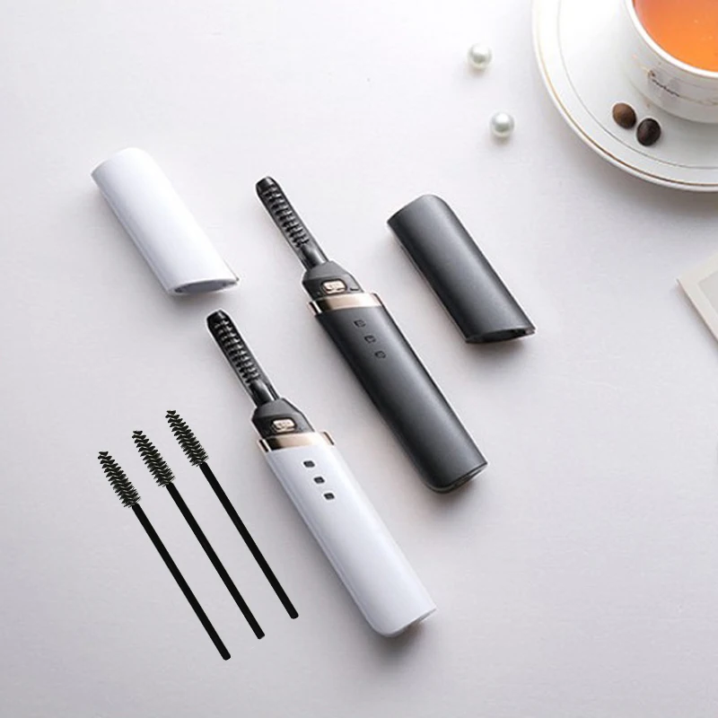 1081 Private Label 3d Magnetic With Rose Gold Mini Electric Makeup Sets Tools Plastic Heated Eyelash Curler eyelash curler