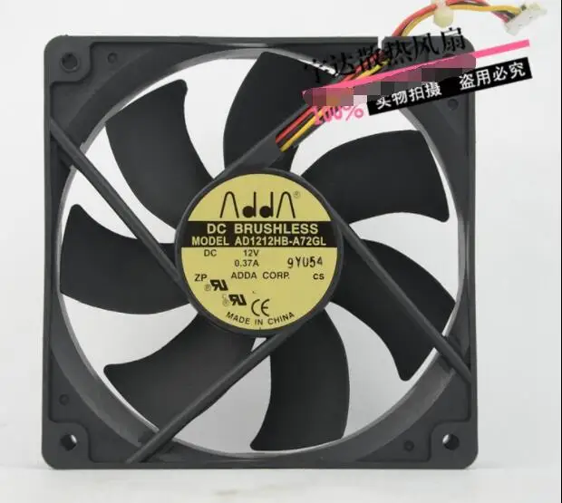 

ADDA AD1212HB-A72GL DC 12V 0.37A 120x120x25mm 3-Wire Server Cooling Fan