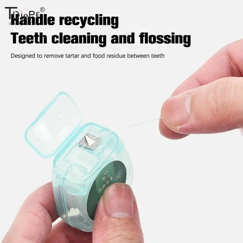 Stainless Steel Toothpicks Handle Tooth Flossing Reusable Oral Cleaning Tools