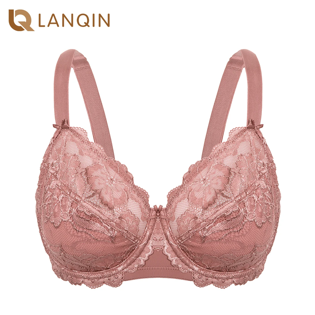Non Padded Full Coverage Floral Lace Bra For Women Plus Size Underwired Lingerie Fancy Sexy Push Up Underwear B C D DD E F G H
