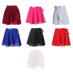 Classic Chiffon Wrap Dance Skirt for Girls Women Ballet Wrap Skirts Asymmetric Dance Skate Over Scarf Skirts Dancewear DropShip