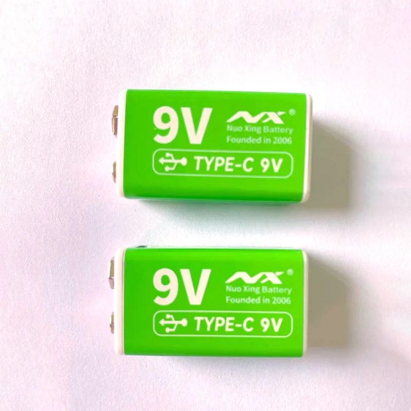 Batteria ricaricabile da 9 V Batterie agli ioni di litio da 3700 mWh per batteria per torcia multimetro con ricarica ciclica ecologica - immagine 4