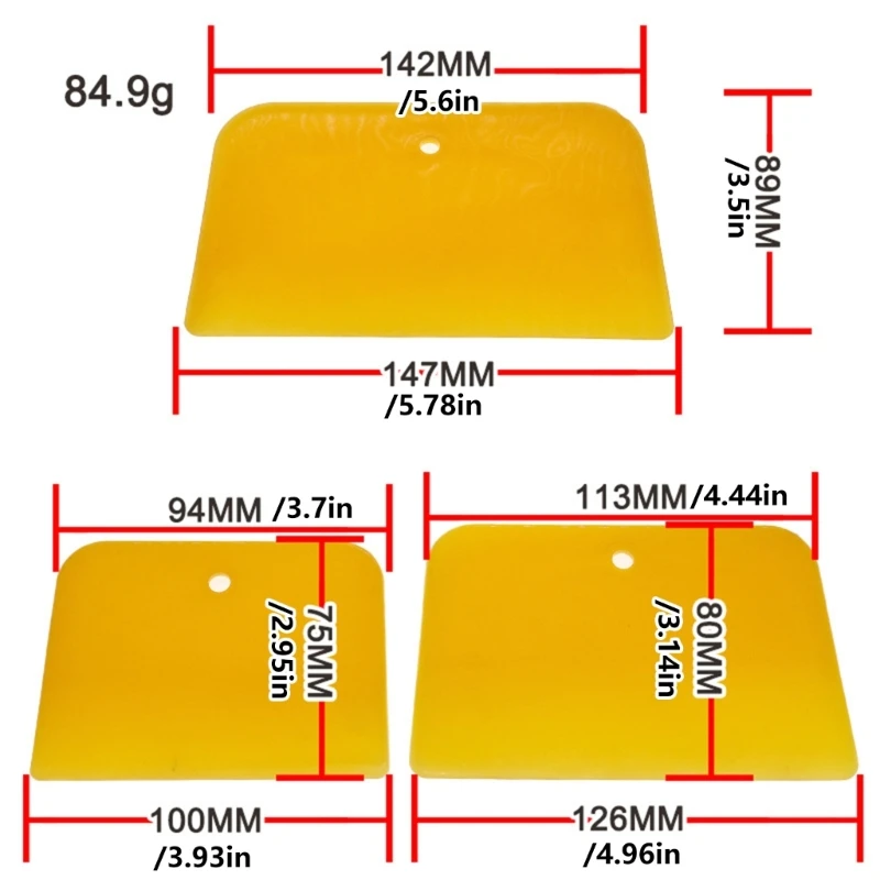 전문 자동차 차체 수리 도구 9개 플라스틱 스크레이퍼 4/5/6인치 스프레더 D7YA