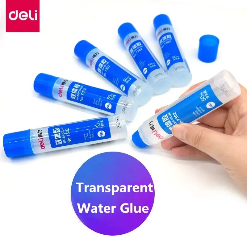 Deli Pval Liquid Glue 50ml Nontoxic Washable Fast Dry Bonding Papers