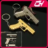 6.5cm Glock G17 Pistol Weapon Model Keychain Metal Game Pendant Ornaments Model Christmas Gifts Children's Toys Gifts for Boys 1