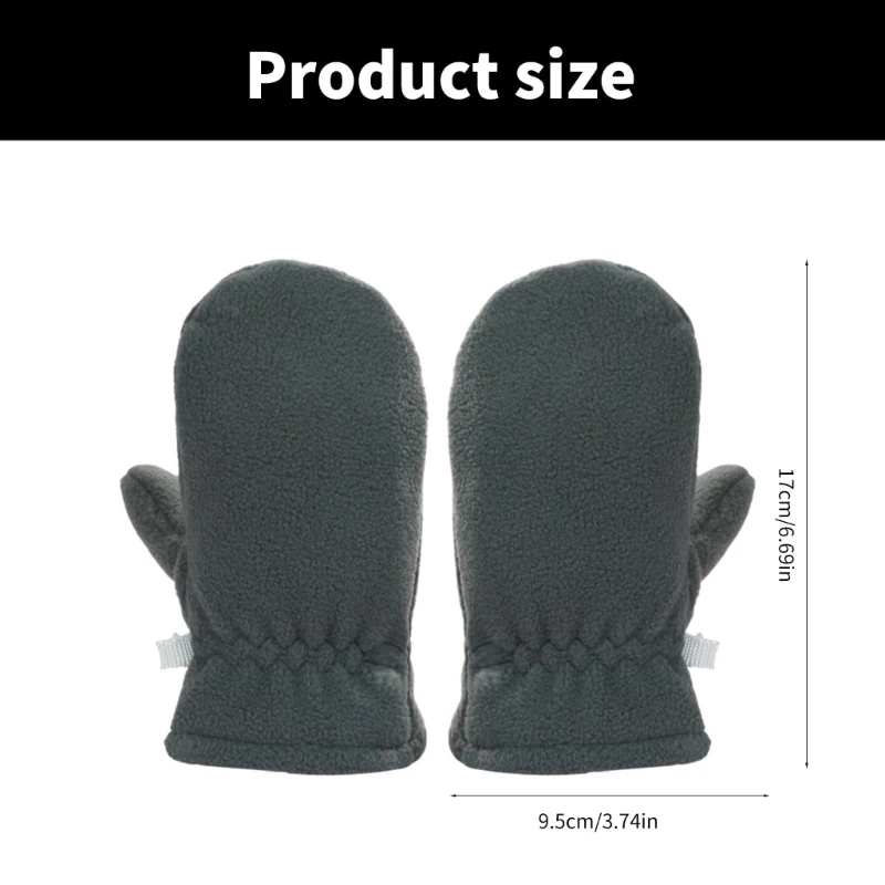 Infants Warm Gloves Breathable Fleece Mittens with Soft Lining, Kids Solid Color Mitts for Cold Weather Comfortable A2UB