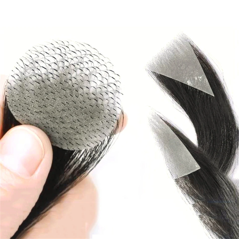 Brown Human Hair Wig Capillary Prosthesis For Male Forehead