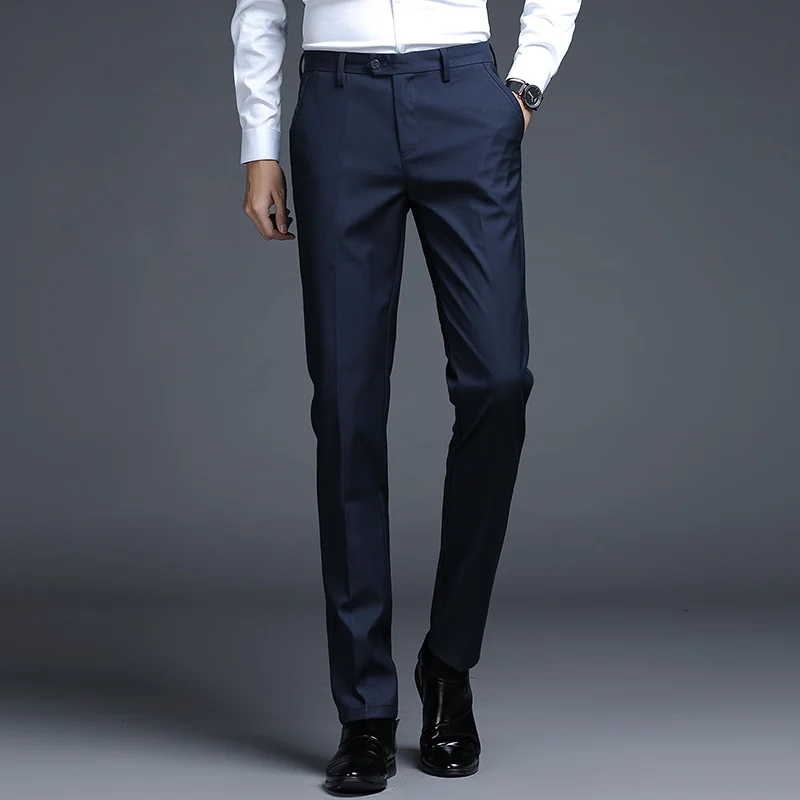 Top Grade New Brand Fashion Straight Suit Pant Office Trousers For Men Dress Pants Relax Fit Business Trousers Men's Clothing 4