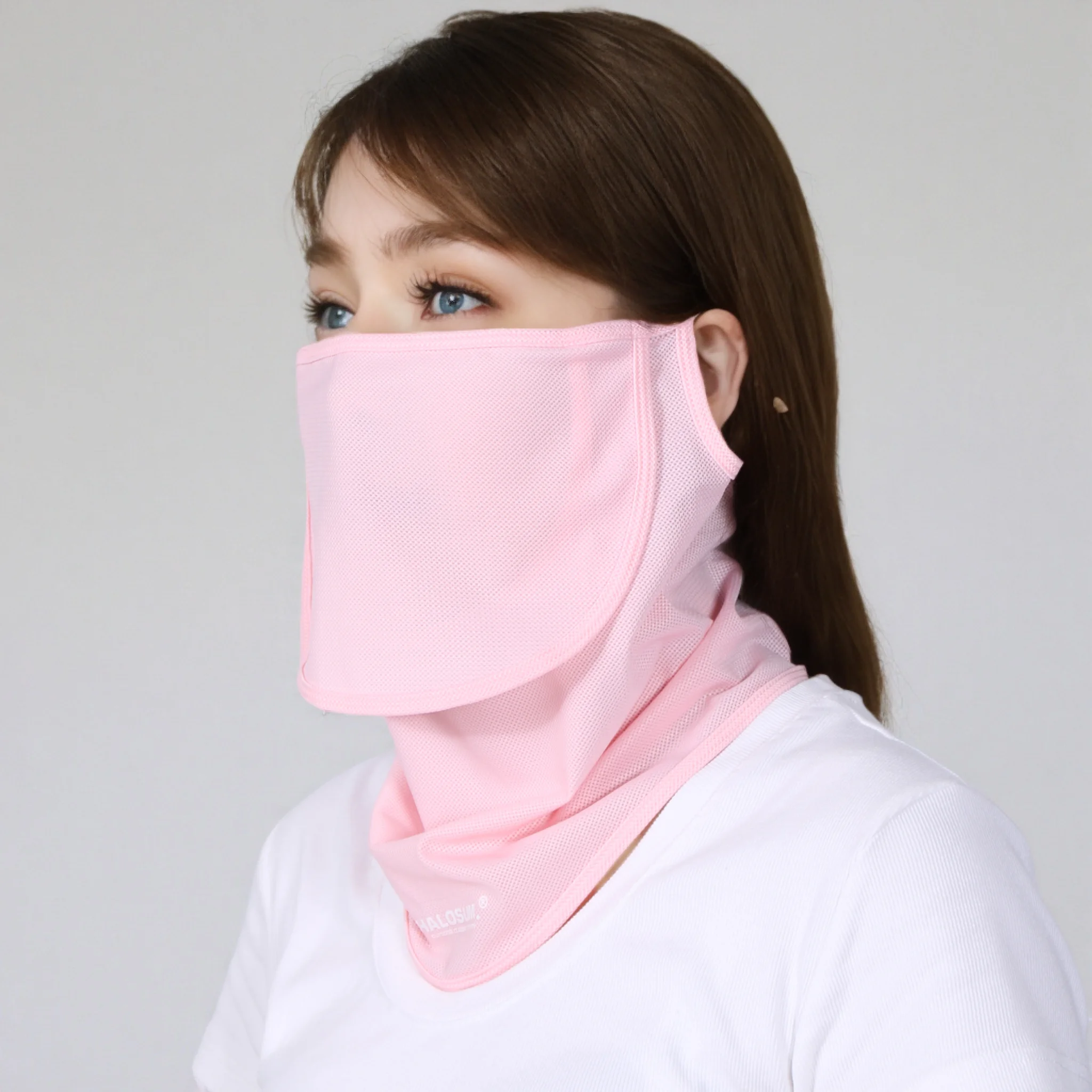 Eis Seide Sonnencreme Maske Für Männer Frauen Sommer UV Schutz Hals Gamasche Outdoor Radfahren Gesicht Abdeckung Solide Neck Wrap Abdeckung Schal – Detail 10
