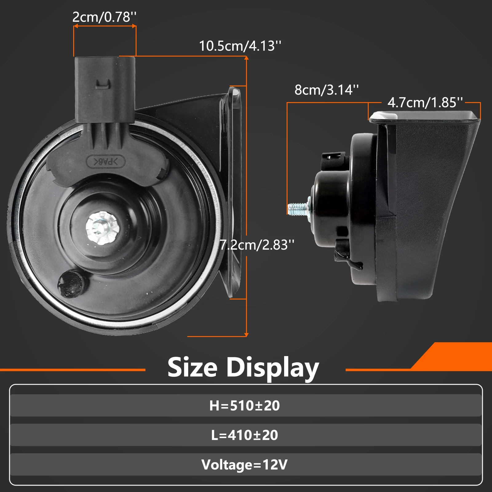 Snail Horn High Low Pitch For Audi A3 A4 A6 A8 Q3 Q5 Q7 TT B6 B7 Skoda Octavia MK4 VW Passat Jetta MK7 410/510Hz