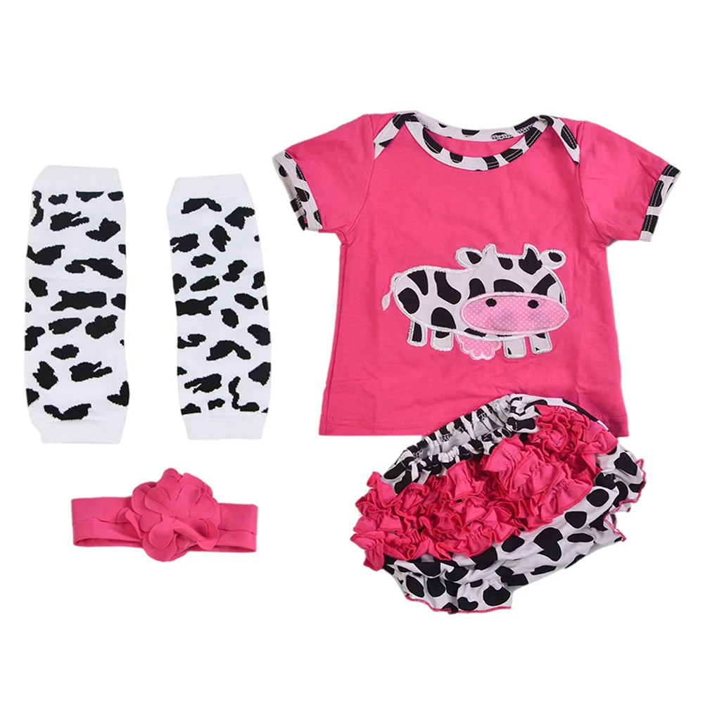 

Cow Clothes Christmas Favor Reborn Baby Outfit Dolls Cartoon Favors Accessories Newborn Combed Cotton