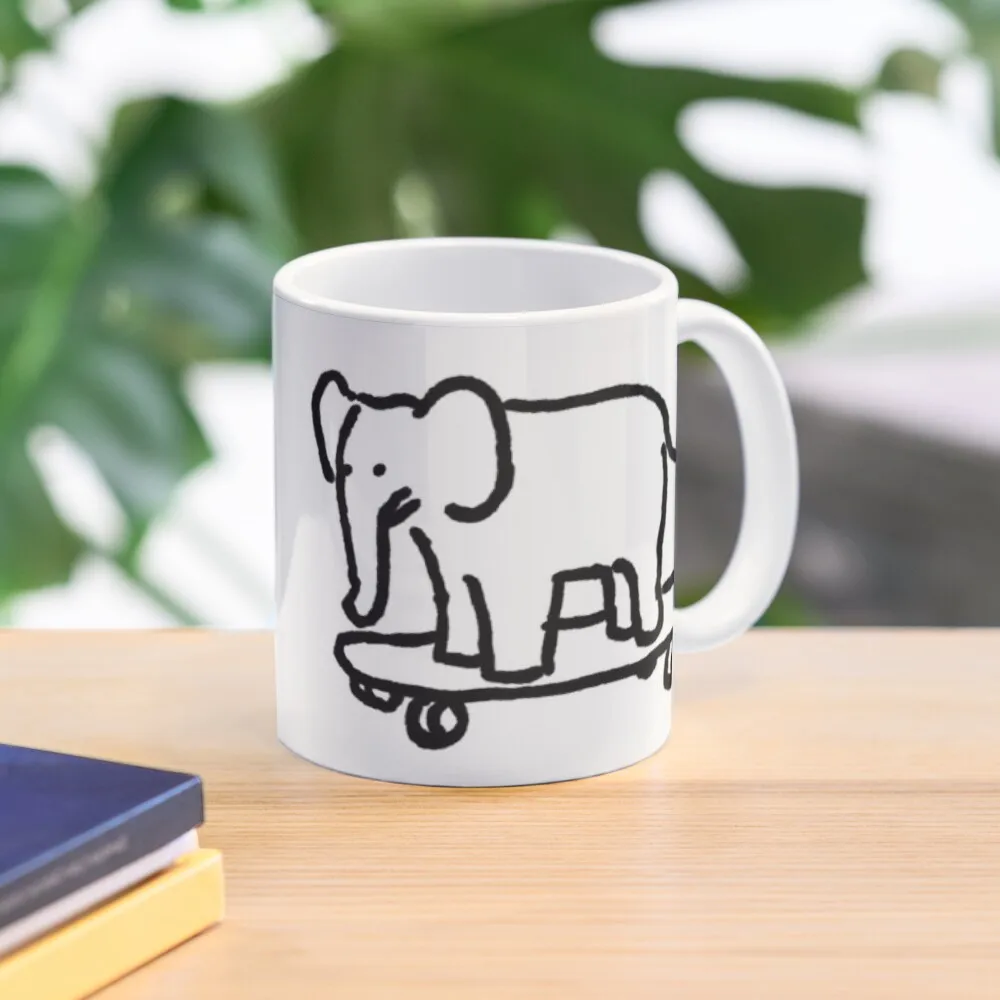

Skateboarding Elephant Coffee Mug Beautiful Teas Cups For Cafe Cups For Mug