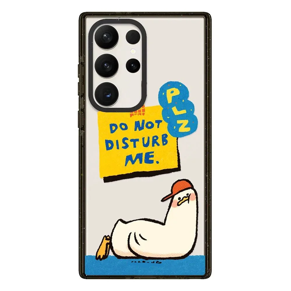 Lazy Duck Acrylic Black Border Case for Samsung Galaxy S22 S23 S24 Ultra S22+ S23+ S24 Plus Cover Protective Shell