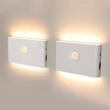 1/2 Piece Night Light with Motion Sensor, LED Night Light Rechargeable, 3 Modes,  Suitable for Room, Corridor, Kitchen, Bedroom 1
