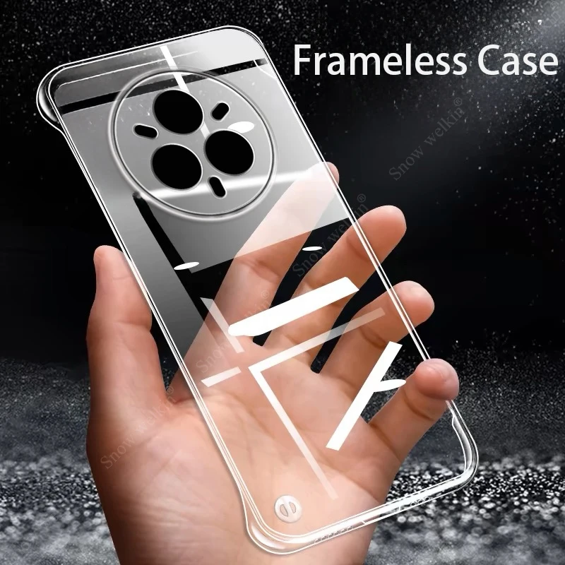 Frameless Slim Clear Transparent Plastic Hard Phone Case Cover