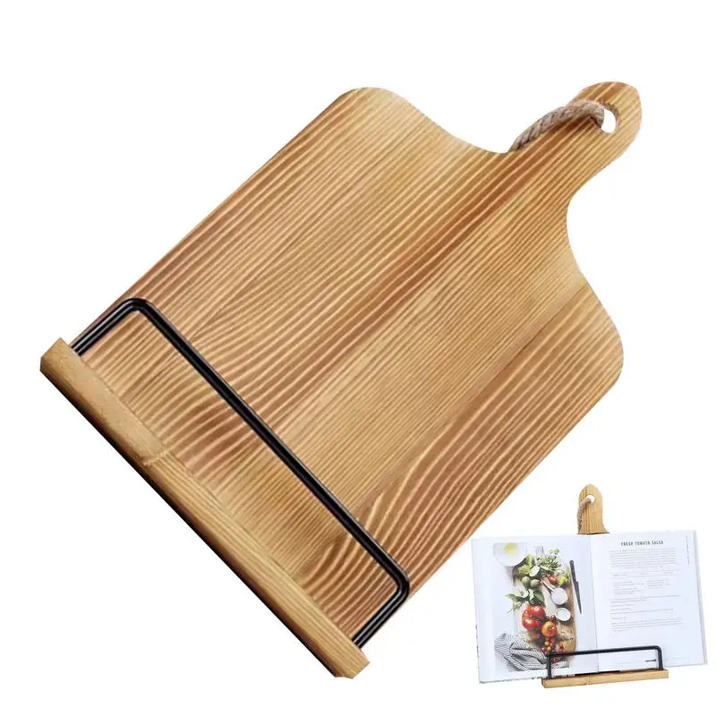 

Farmhouse Cook Book Holder Sturdy Wooden Cookbook Shelf Durable Cook Book Holder Cookbook Storage Organizer For Family Friends