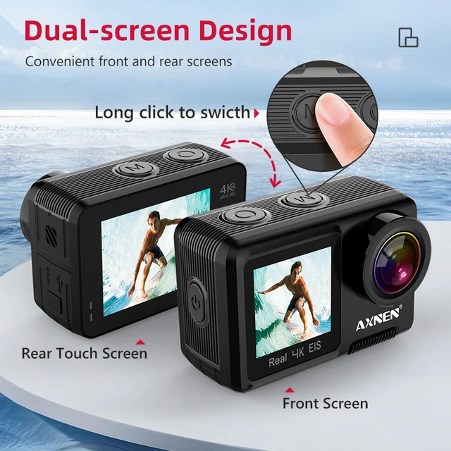 Action Camera 4k Waterproof  4k 60fps Eis Action Camera - Sports & Action  Video Cameras - Aliexpress