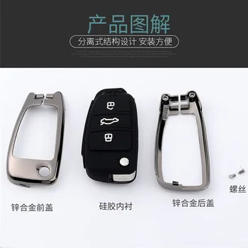 Cover chiate/telecomando per Audi A3 A4 B9 A6 C8 A7 S7 4K A8 D5 S8 Q7 Q8 SQ8 E-tron 2018 2019 2020 2021 Accessori 5 Cover chiate/telecomando per Audi A3 A4 B9 A6 C8 A7 S7 4K A8 D5 S8 Q7 Q8 SQ8 E-tron 2018 2019 2020 2021 Accessori - New Car Key Caso Della Copertura Per Audi A3 A4 B9 A6 C8 A7 S7