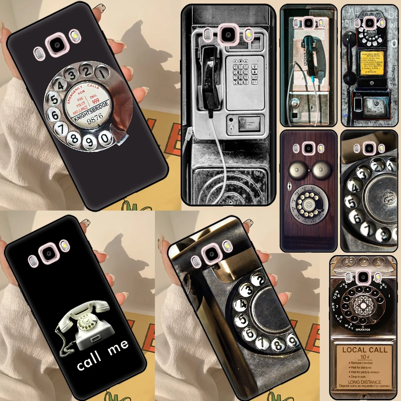 Retro Rotary Dial Telephone Case For Samsung Galaxy A3 A5 J1 2016 J3 J5 J7 2017 A6 A7 A8 A9 J8 J4 J6 Plus 2018 Cover