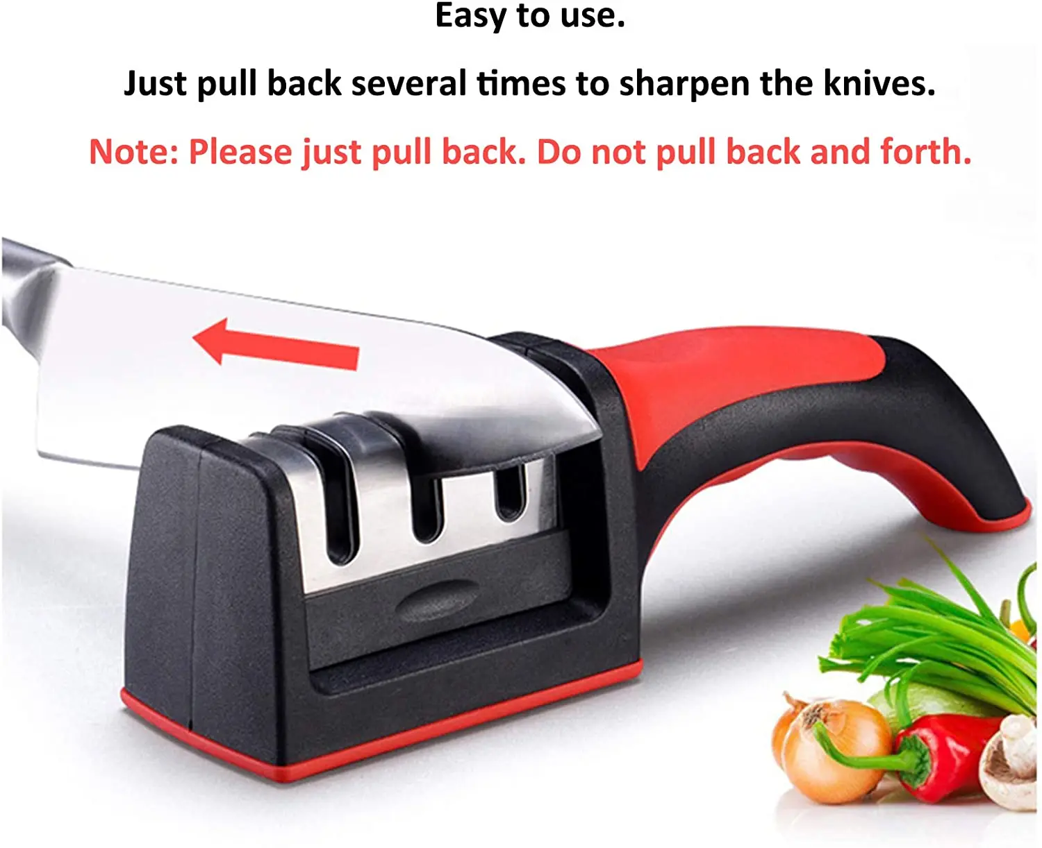 Knife Sharpener 3 Stage Knife Sharpening Tool For Dull Steel, Paring, Chefs  And Pocket Knives To Repair, Restore And Polish Blades