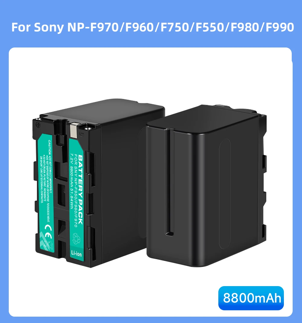 f980T caméra battery for led vidéo light Sony NP -F series