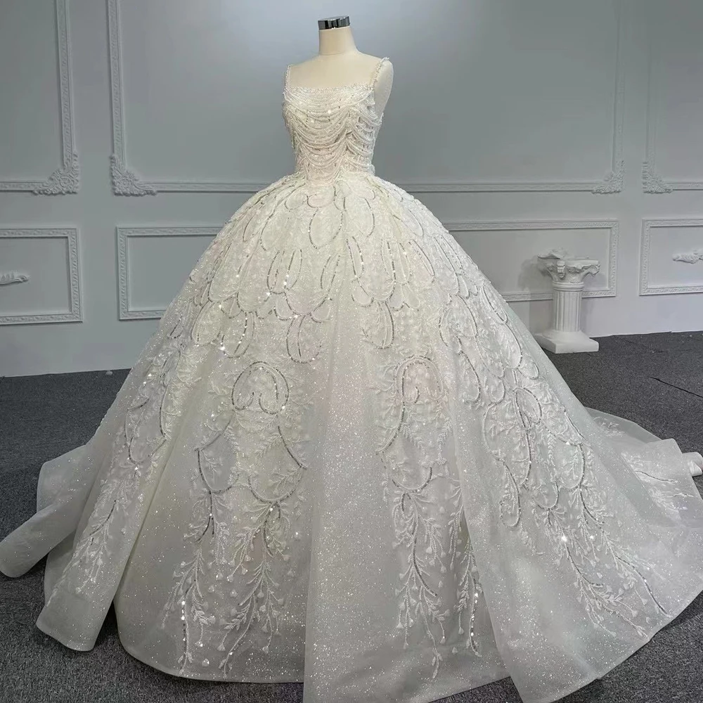 

SoAyle High Custom Sexy Off Shoulder Lace Embroidered Temperament Long Dress Gratitude Texture Wedding Dress YP2996
