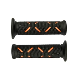 Premium Motorcycle Handlebar Grips - Enhanced Comfort and Control (Orange)
