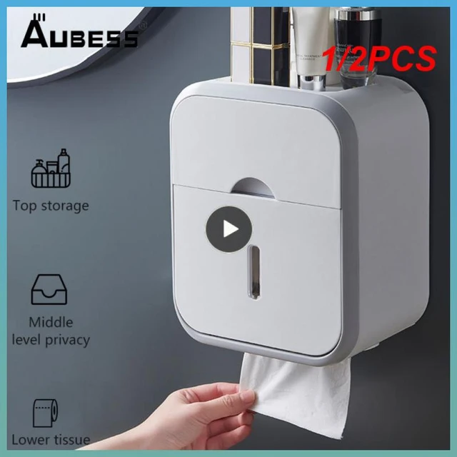 Punch-free Toilet Paper Holder Box Waterproof Storage Rack Towel Kitchen -  Portable Toilet Paper Holders - Aliexpress