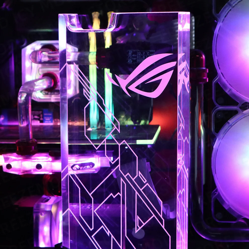 Rgb Chassis Headconjunto Titular Argb Transparente Aura Sync Headphone Suporte Personalizável Logo Rog Gamers Suporte Faça Você Mesmo 5v 3pin pc Mod - Imagem 2