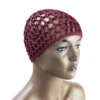 4PCS Candy Color Women Mesh Hair Net Cap Handmade Crochet Cap Kufi Caps Snood Night Sleep Cover Turban Hat Hair Accessories 4