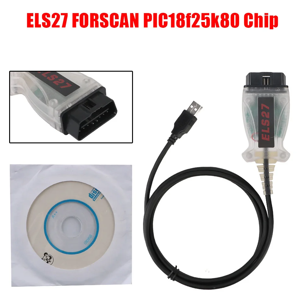 Elm327 E J2534 Pss-Thru Obd2 Green Pcb Muslimex Chip V2.3.7 Per Mazda Els27 Forscan Multi-Language Works